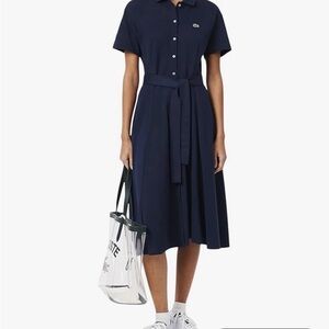 Lacoste Women's Dark Blue Midi Dress